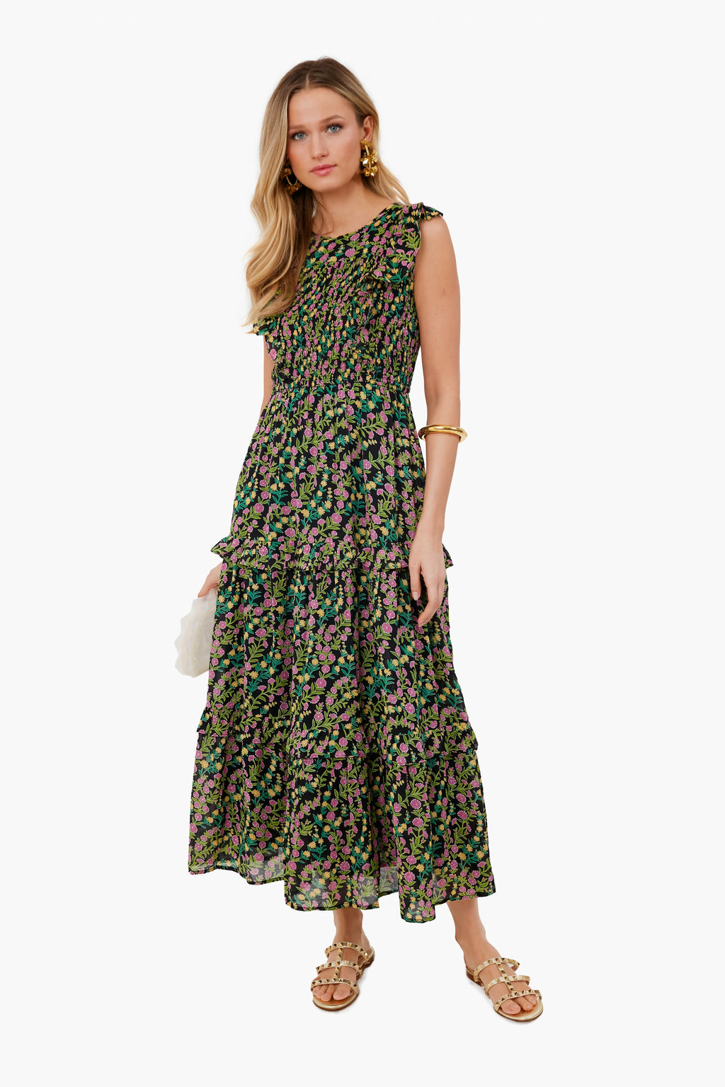 Boundless Floral Black Iris Dress