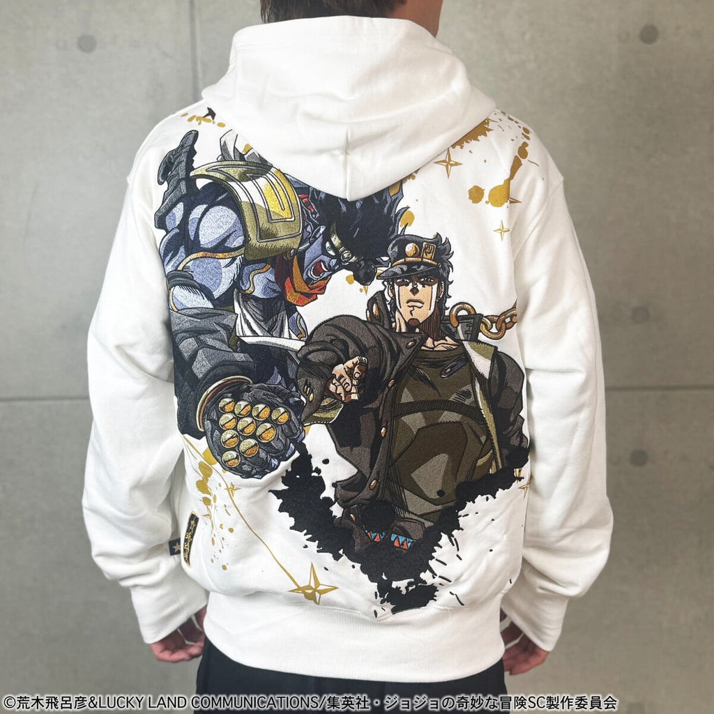 JoJo's Bizarre Adventure Karakuri Tamashii x Stardust Crusaders - Jotaro Kujo Embroidered Hoodie (2 Types)