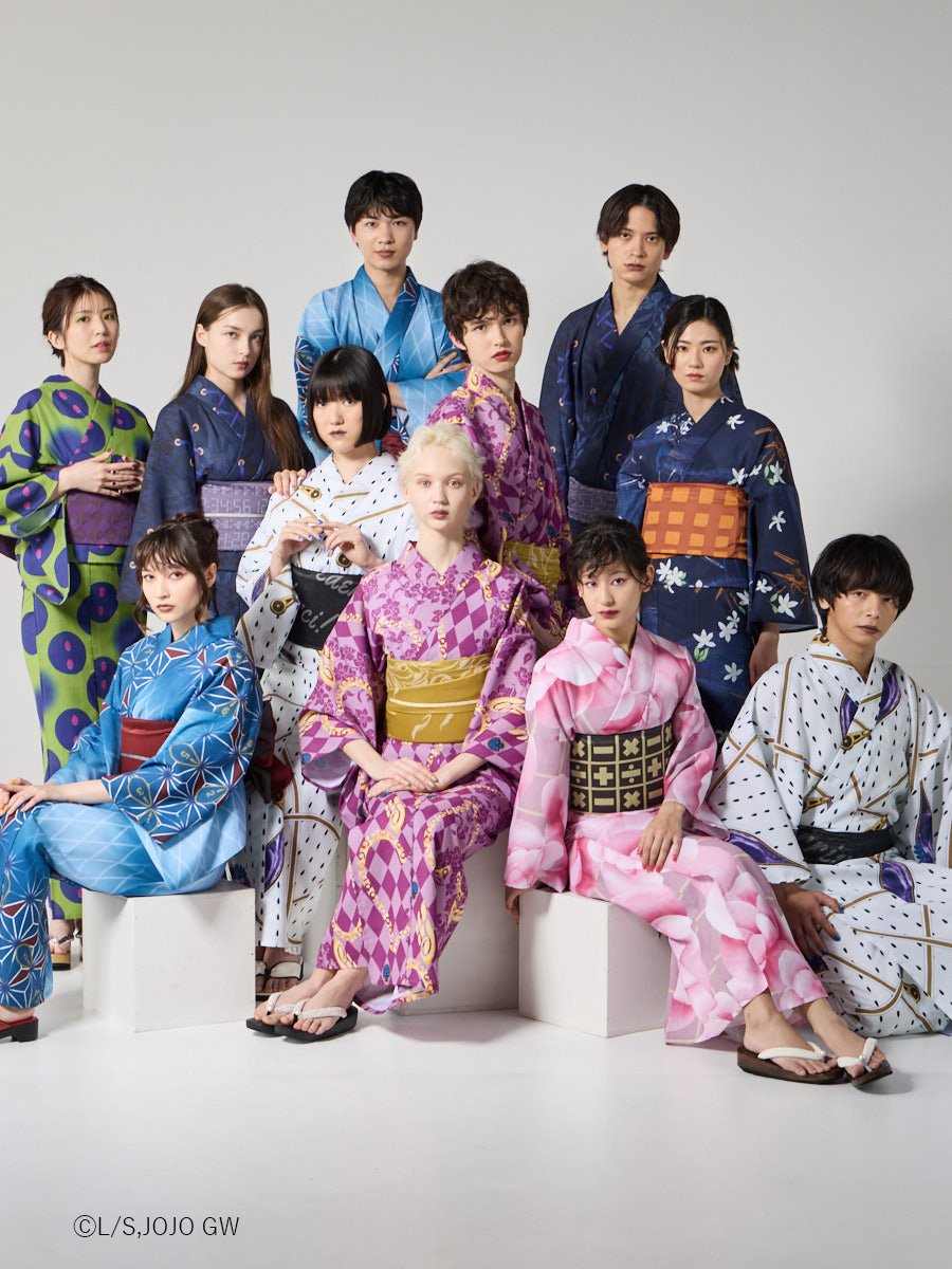 JoJo's Bizarre Adventure Golden Wind x Furifu Ladies Yukata and Obi Set - Giorno Giovanna [Release Jun 19 2026]