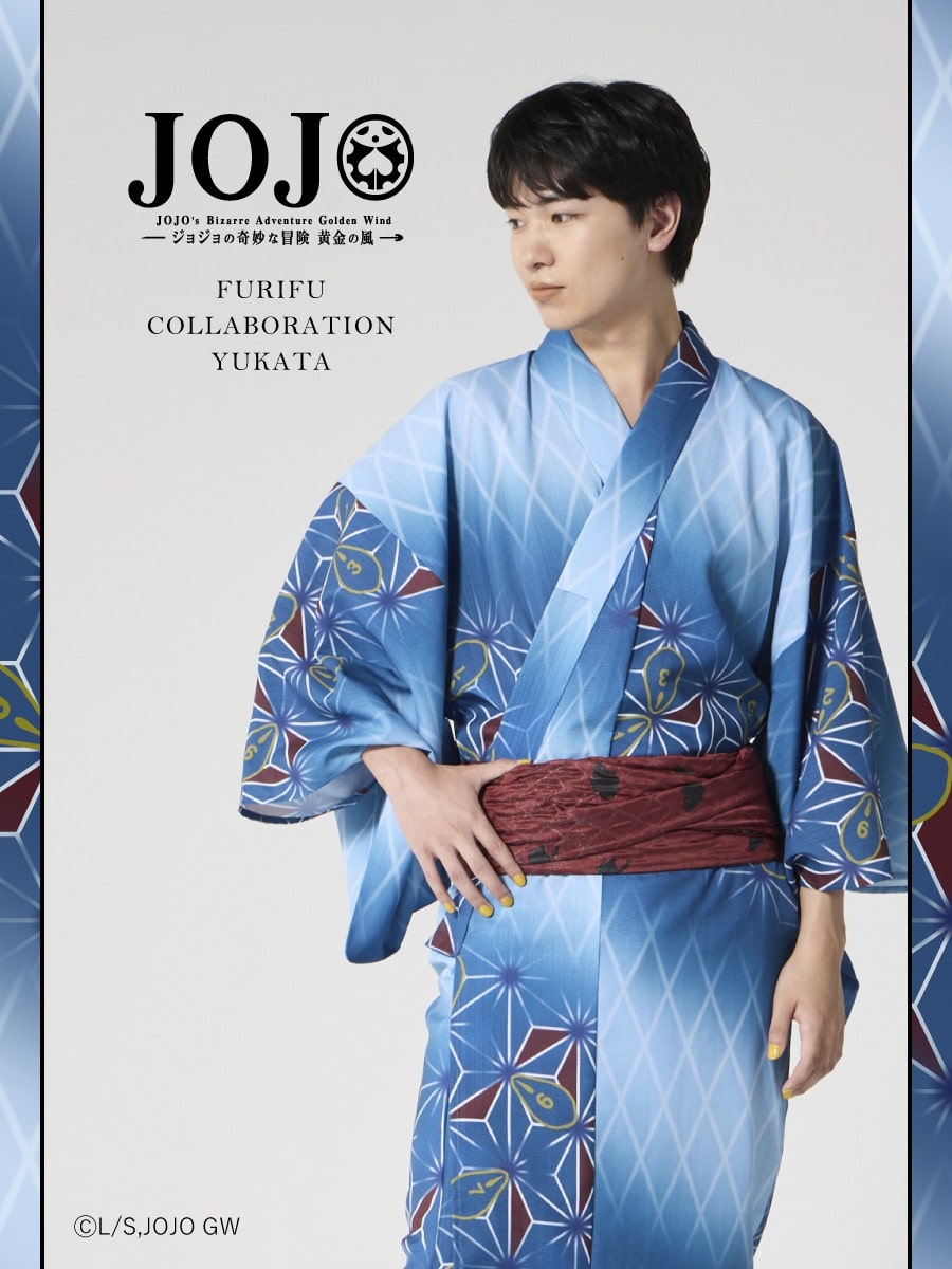 JoJo's Bizarre Adventure Golden Wind x Furifu Men's Yukata and Obi Set - Guido Mista [Release Jun 19 2026]