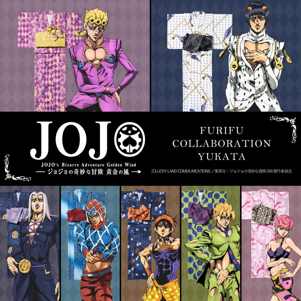 JoJo's Bizarre Adventure Golden Wind x Ladies Furifu Yukata and Obi Set - Bruno Bucciarati [Release Jun 19 2026]