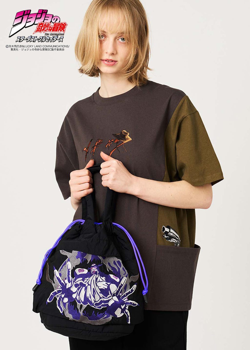 JoJo's Bizarre Adventure x Graniph Fashion Collection - Cool Ice String Bag