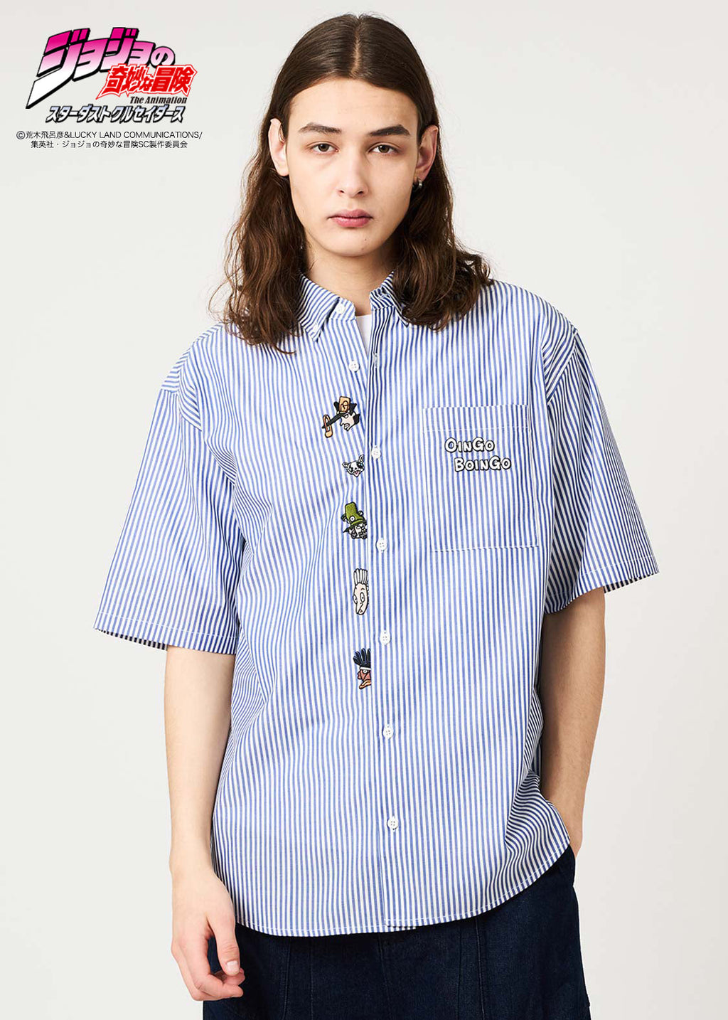 JoJo's Bizarre Adventure x Graniph Fashion Collection - Zenyatta Mondatta Brothers Loose Fit Short Sleeve Shirt [Release April 28, 2026]