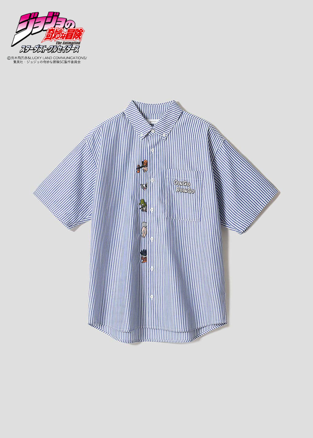 JoJo's Bizarre Adventure x Graniph Fashion Collection - Zenyatta Mondatta Brothers Loose Fit Short Sleeve Shirt [Release April 28, 2026]
