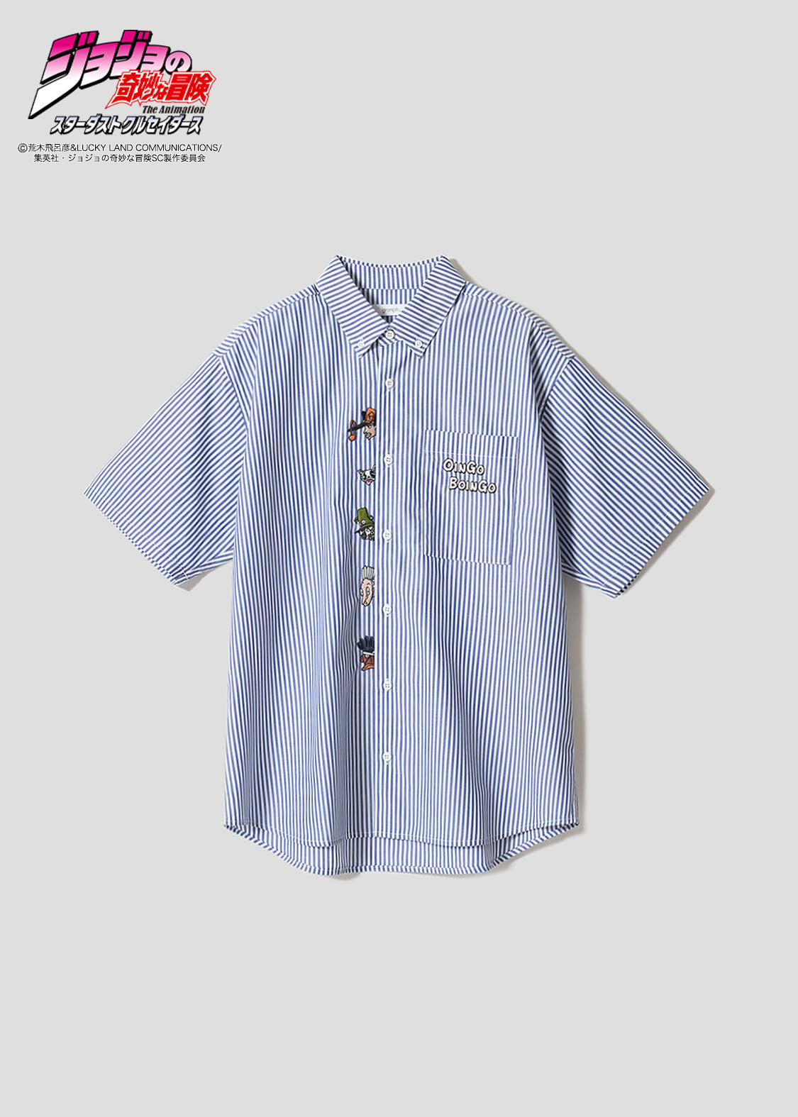 JoJo's Bizarre Adventure x Graniph Fashion Collection - Zenyatta Mondatta Brothers Loose Fit Short Sleeve Shirt [Release April 28, 2026]