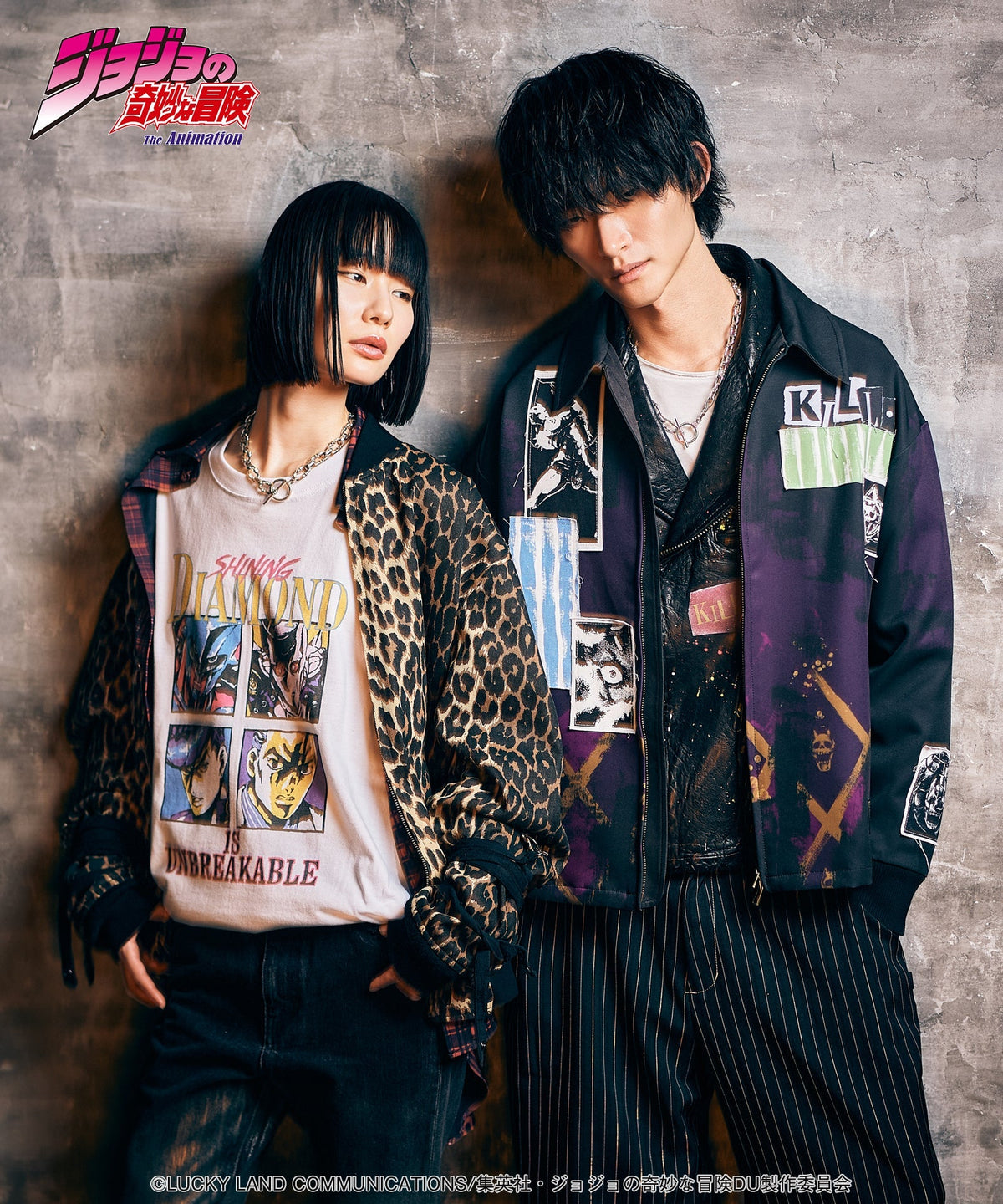 Jojo's Bizarre Adventure x Glamb Fashion Collection - Crazy Diamond vs Killer Queen T-Shirt