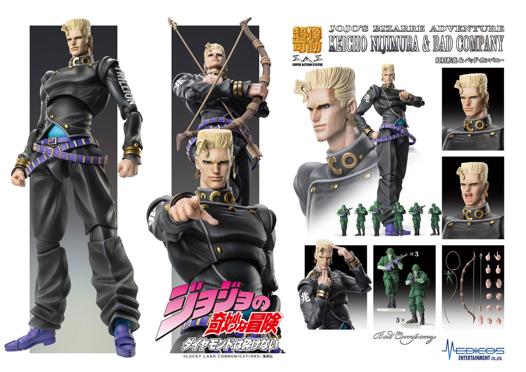 Jojo's Bizarre Adventure Part. IV Super Action Statue - Keicho Nijimura & Bad Company [Pre-Order Sep 2026]