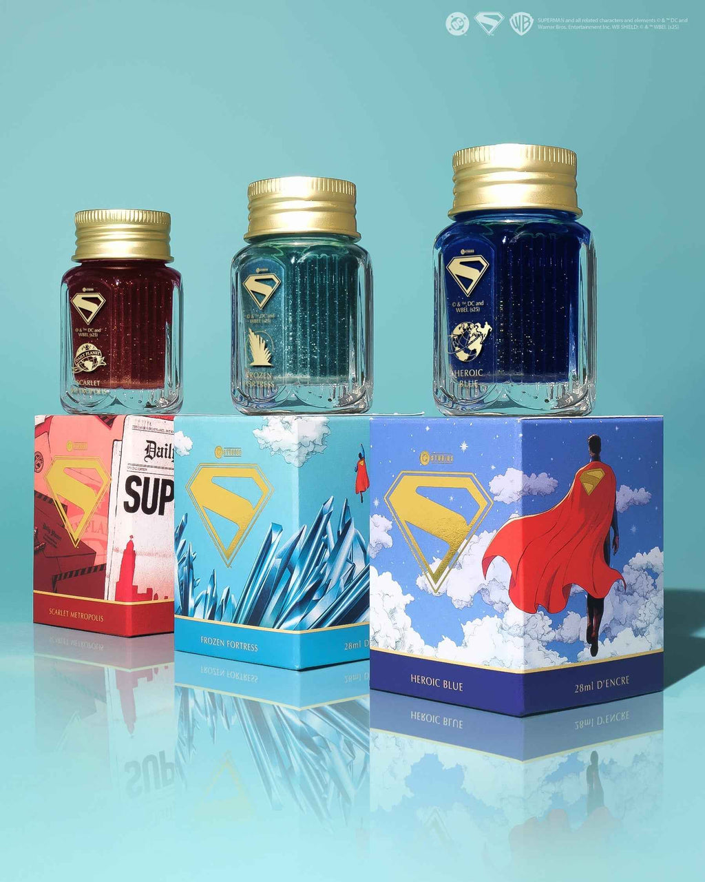 Superman 28ml Ink set + Modern Antiques Inkwell
