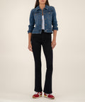 Julia Crop Denim Jacket in Main Wash