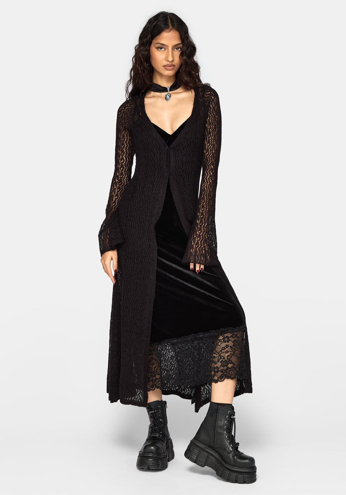 Adara Longline Fine Knit Cardigan
