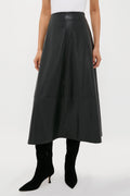 Black Leather Veronica Maxi Skirt