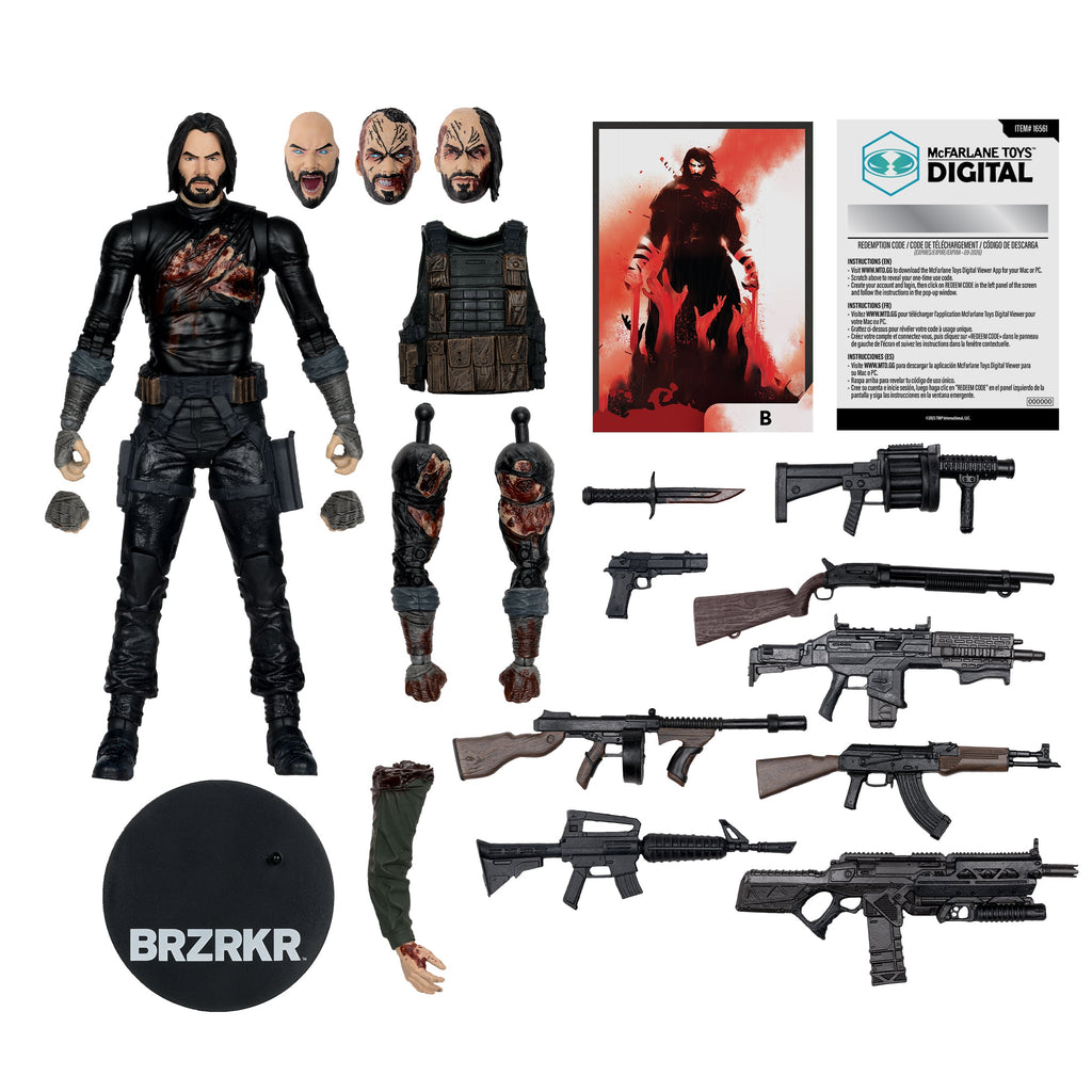 BRZRKR B 7IN DELUXE ACTION FIGURE WITH MCFARLANE TOYS DIGITAL COLLECTIBLE **Walmart Exclusive**