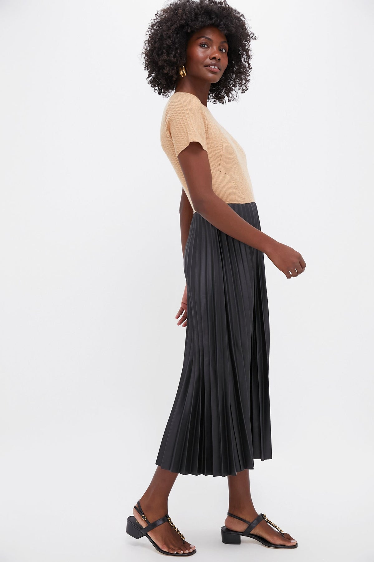 Black Mixed Media Tiffany Dress