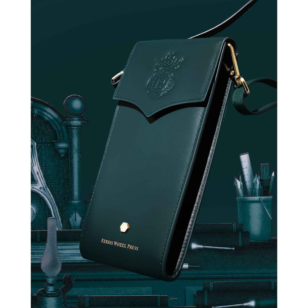 Leather Stationery Collection - The Pendant Purse / Deep Teal
