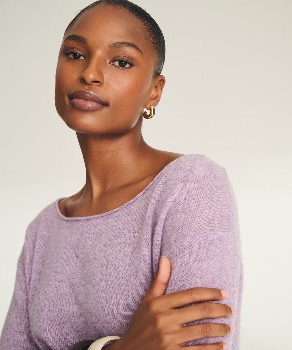 Lightweight Cashmere Boatneck Sweater