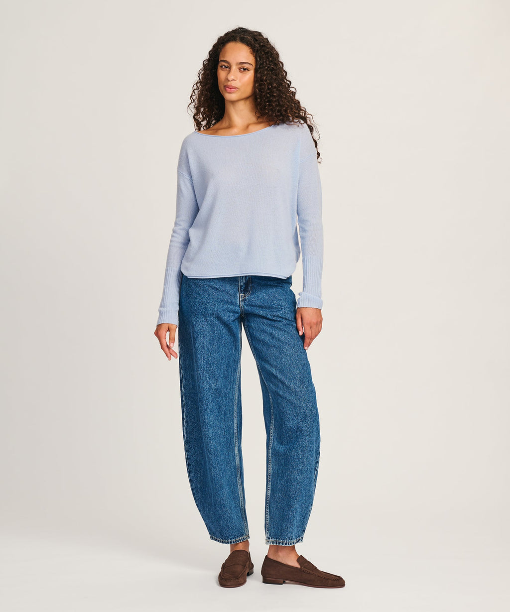 Lightweight Cashmere Boatneck Sweater