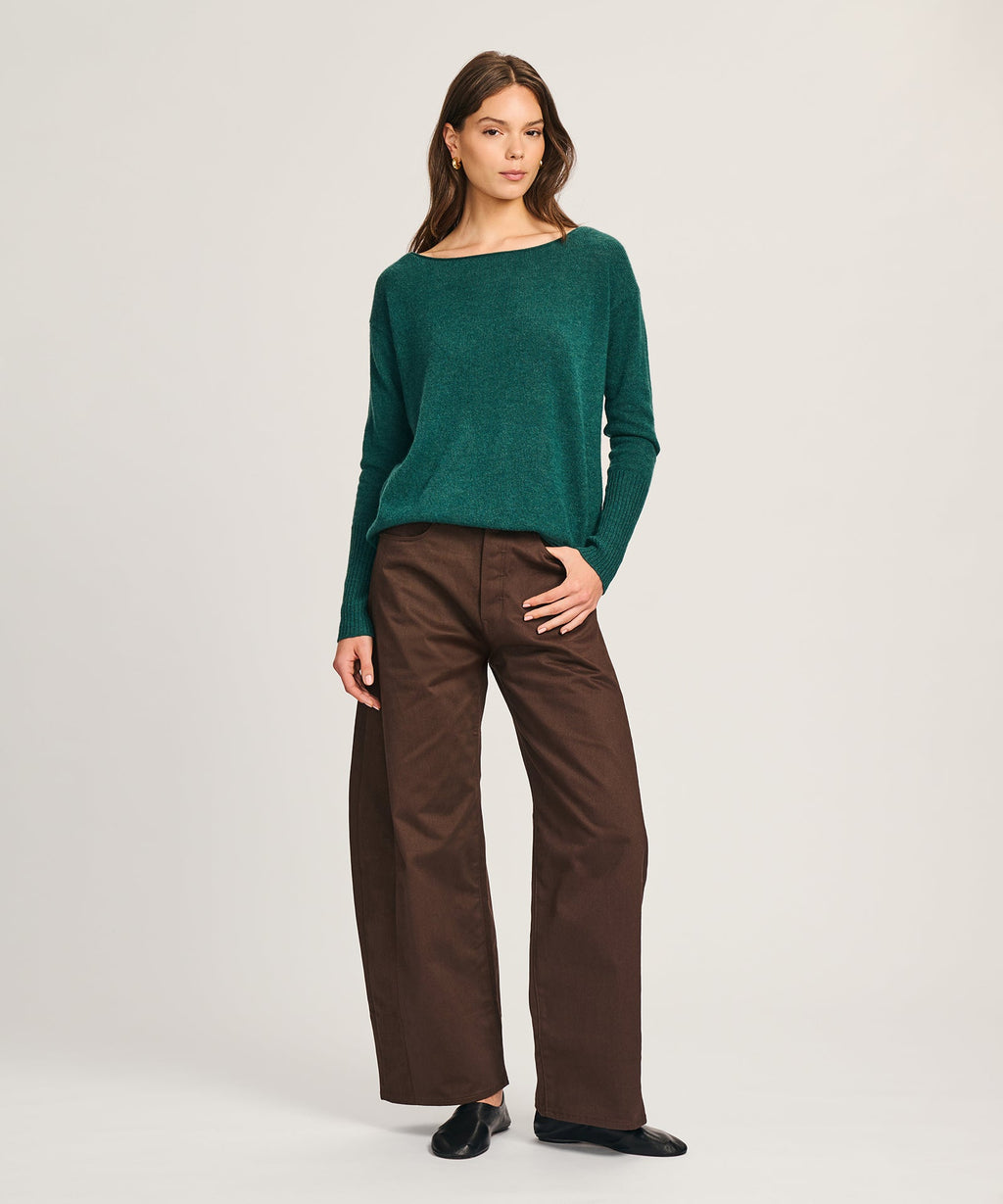 Lightweight Cashmere Boatneck Sweater