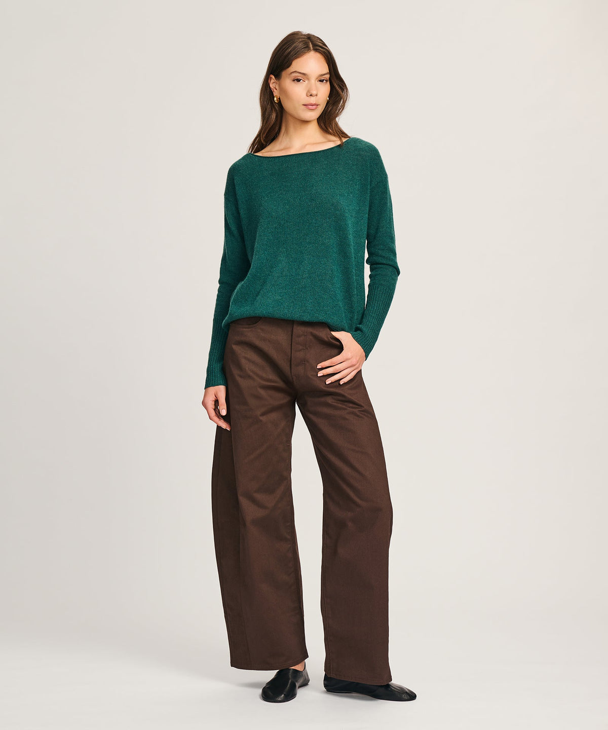 Lightweight Cashmere Boatneck Sweater