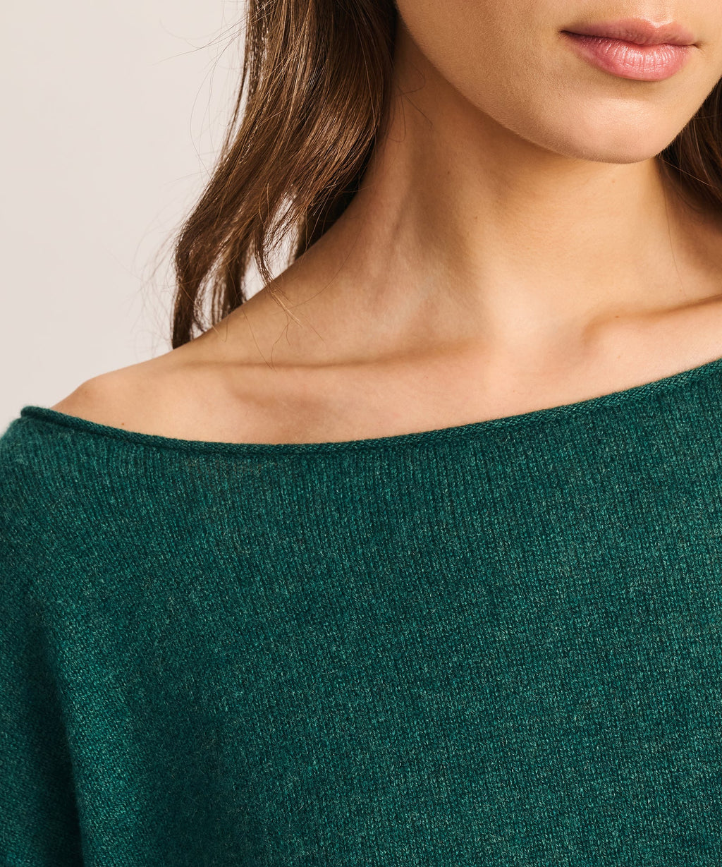 Lightweight Cashmere Boatneck Sweater