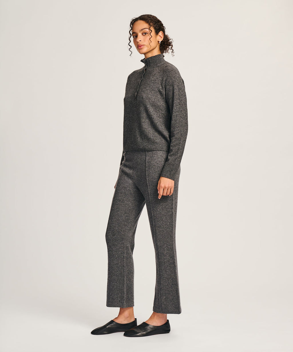 Lightweight Cashmere Henley Sweater