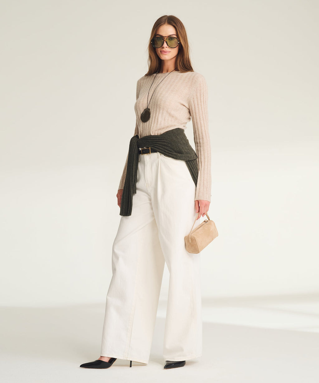 Lightweight Cashmere Ribbed Sweater