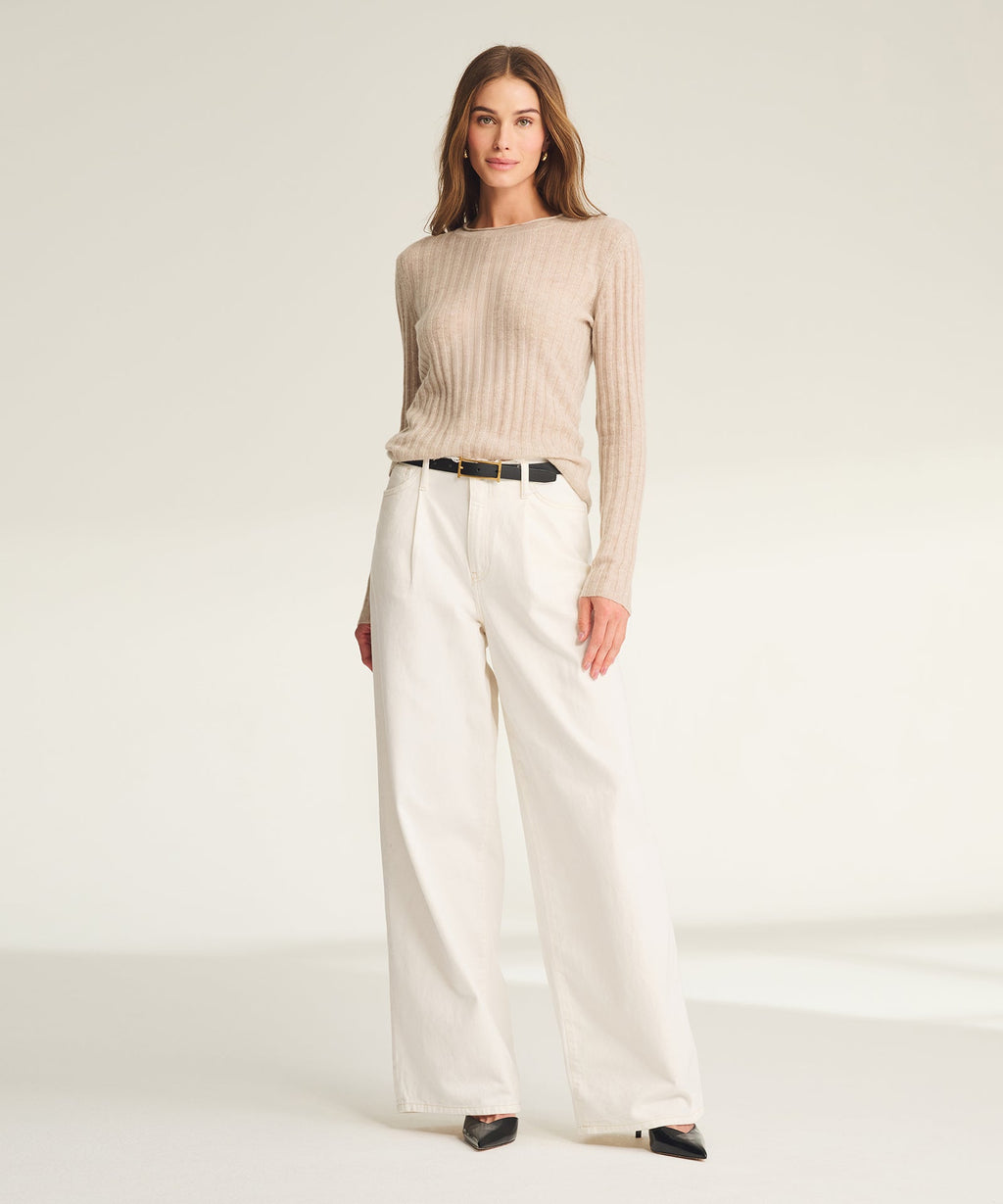 Lightweight Cashmere Ribbed Sweater