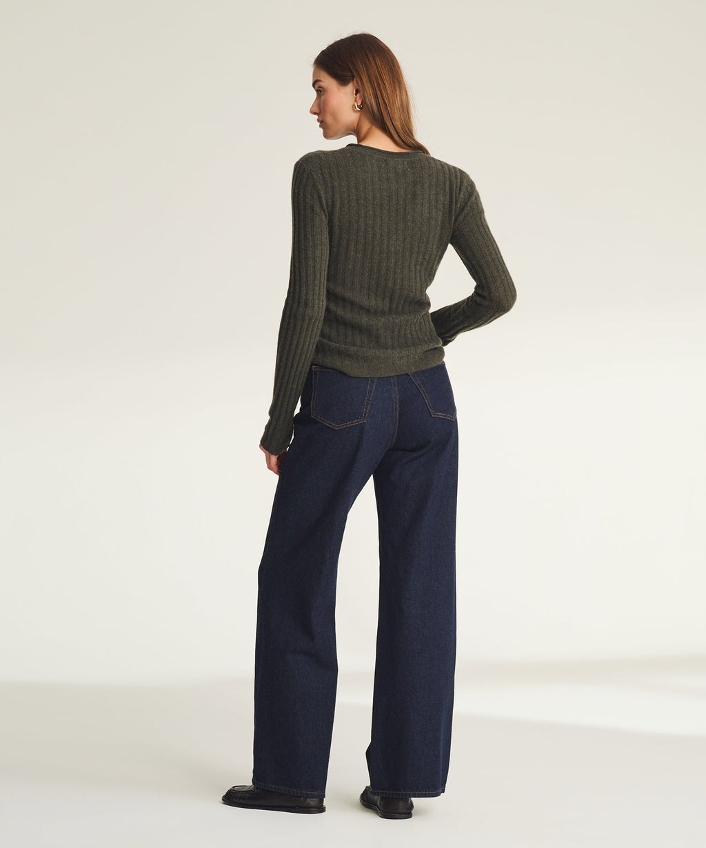 Lightweight Cashmere Ribbed Sweater
