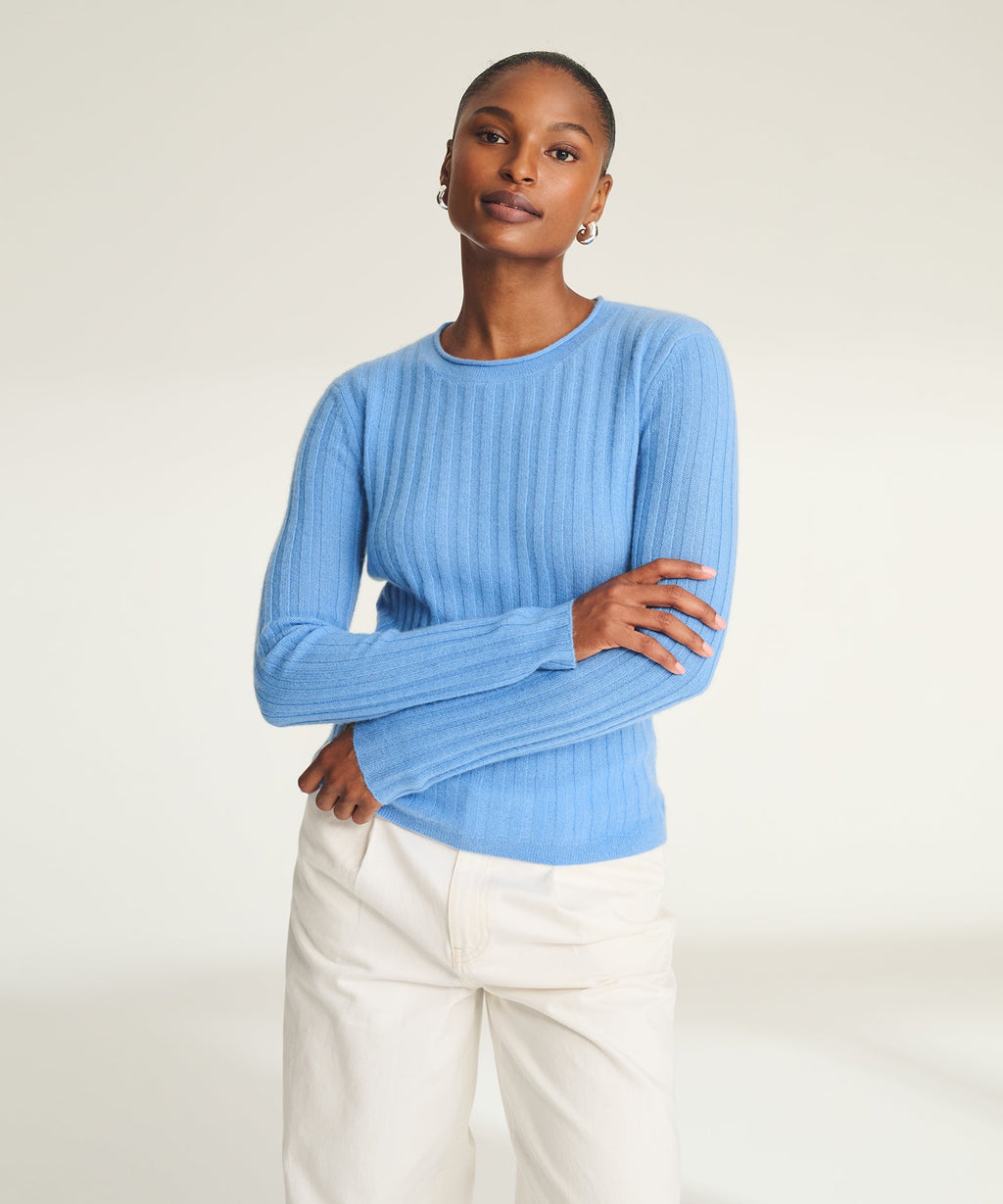 Lightweight Cashmere Ribbed Sweater