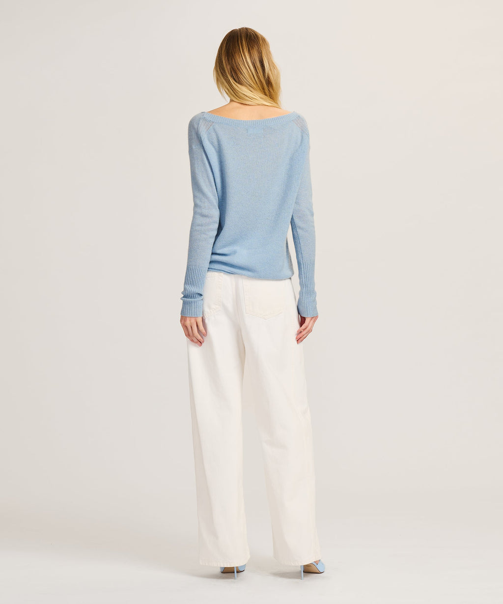 Lightweight Cashmere Boatneck Sweater