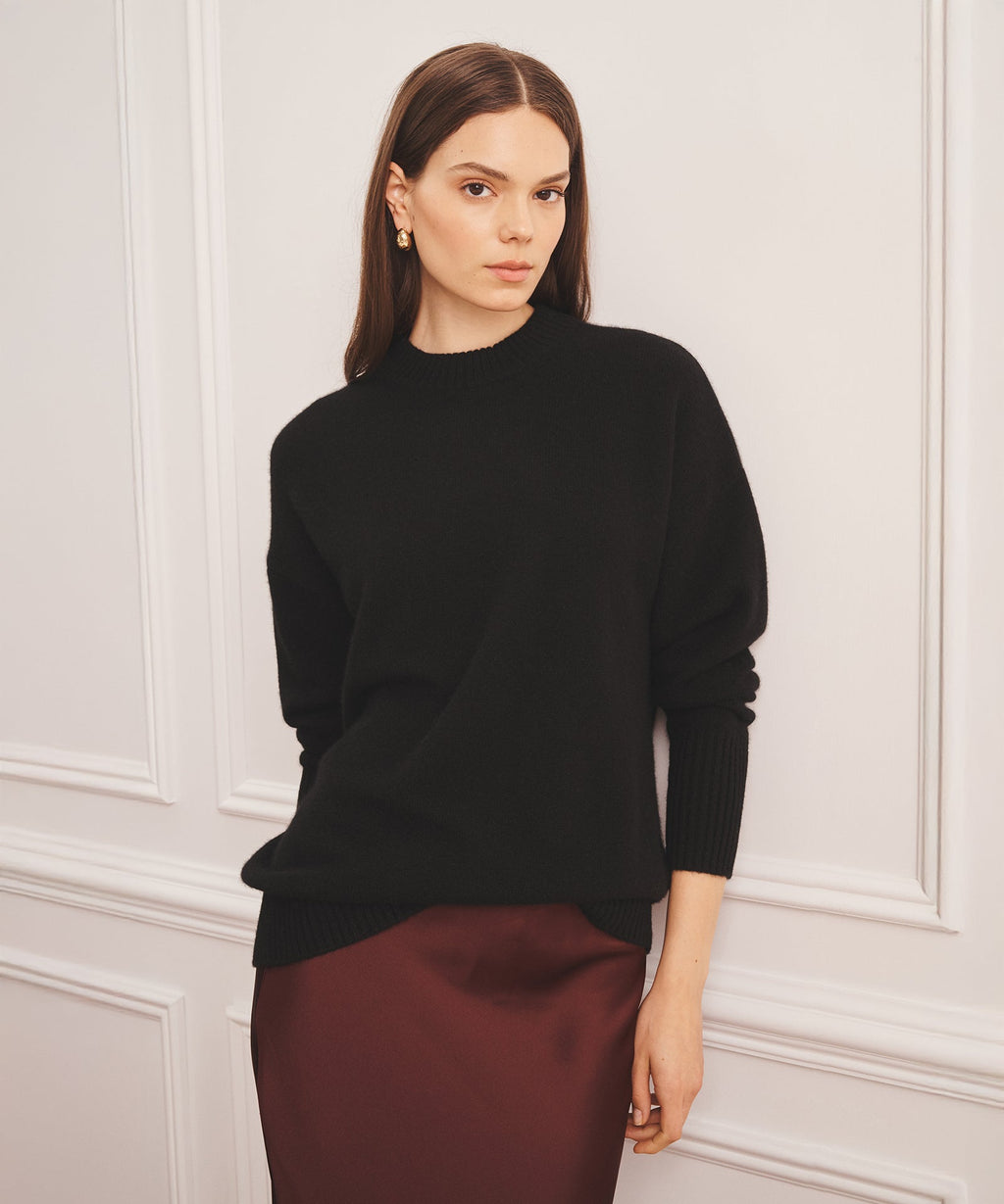 Luxe Cashmere Oversized Crewneck Sweater