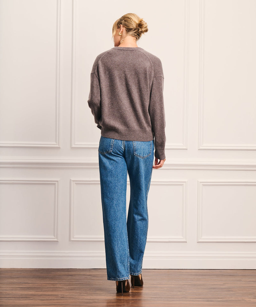Luxe Cashmere Split Neck Sweater