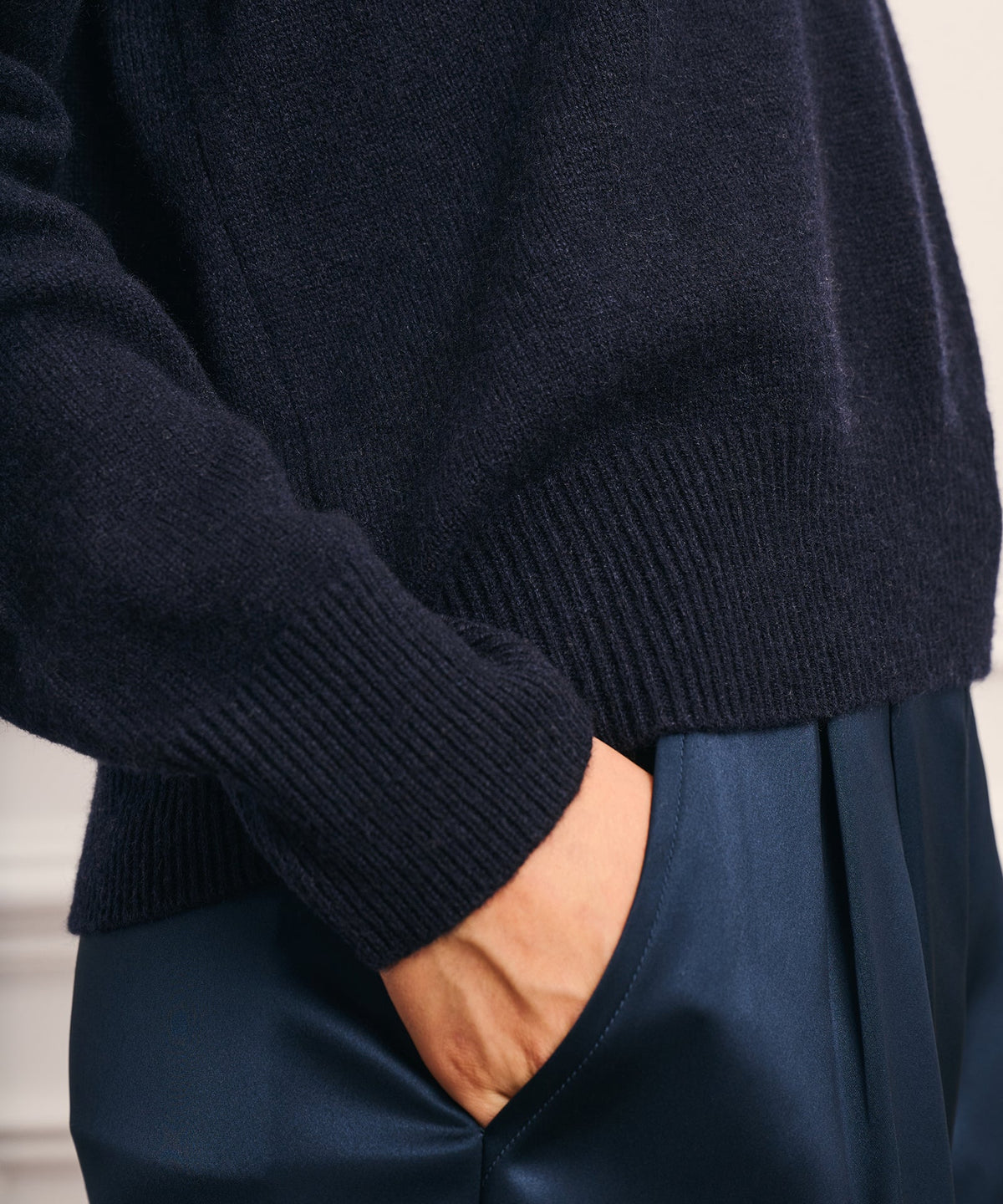 Luxe Cashmere Split Neck Sweater