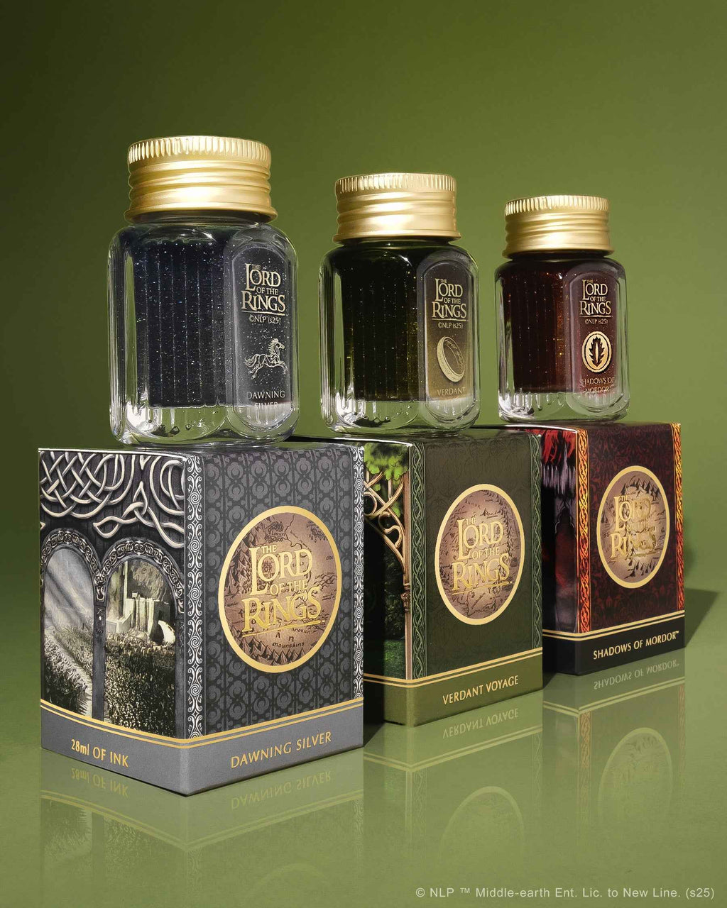 The Complete 28ml Ink Set + Mirror of Galadriel Polished Edition Inkwell