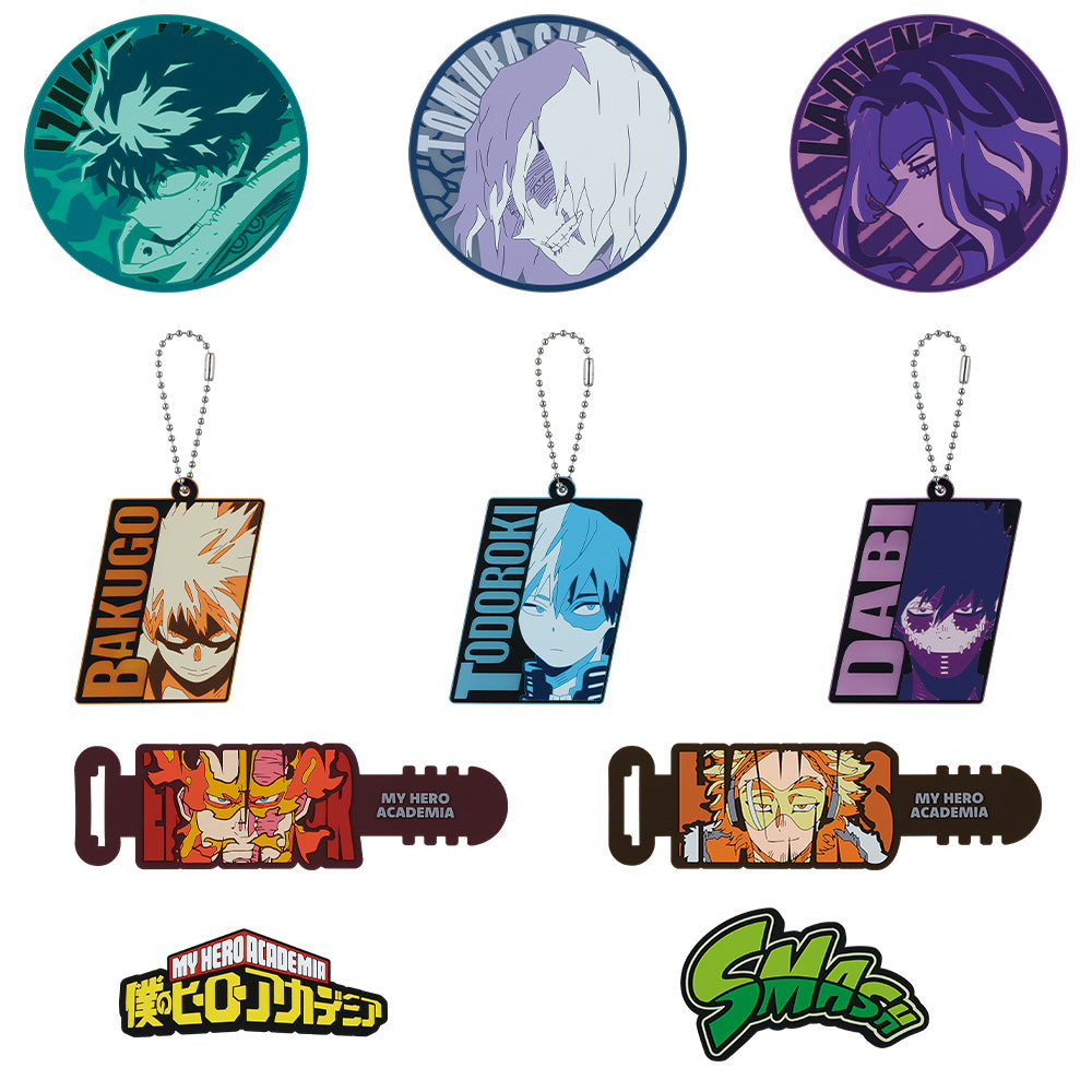 My Hero Academia - Ichiban Kuji Form Of Justice - Prize E - Rubber Collection Full Set 10 Pcs