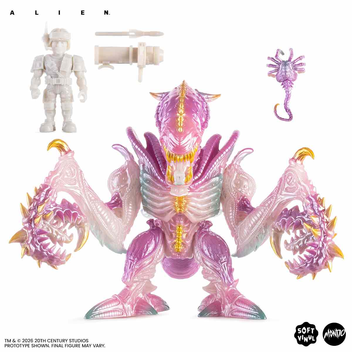 Aliens - Mantis Alien Soft Vinyl Figure - Cherry Blossom Glow in the Dark Variant