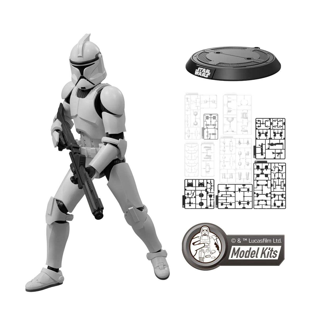 <em>STAR WARS: ATTACK OF THE CLONES</em> CHAMPION CLASS 07 CLONE TROOPER MODEL KITS | BLOKEES