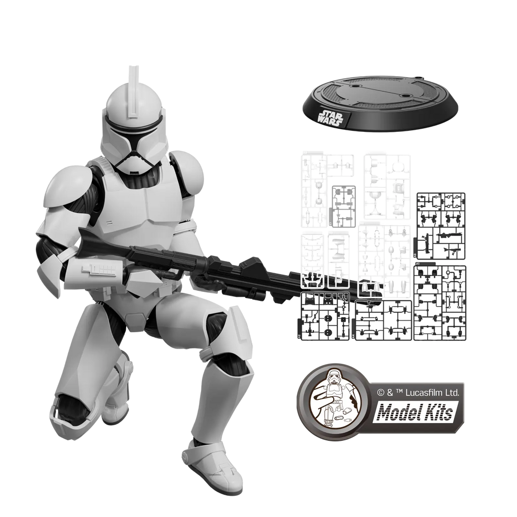 <em>STAR WARS: ATTACK OF THE CLONES</em> CHAMPION CLASS 07 CLONE TROOPER MODEL KITS | BLOKEES