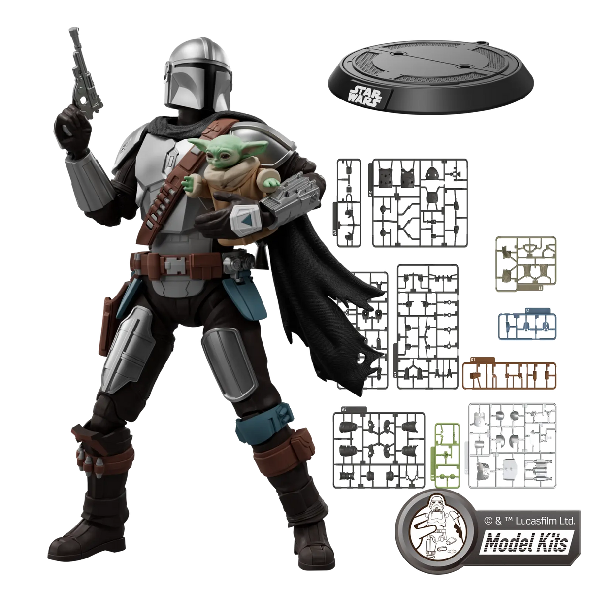STAR WARS: THE MANDALORIAN & GROGU™ CHAMPION CLASS 05 DIN DJARIN™ & GROGU™ MODEL KITS | BLOKEES
