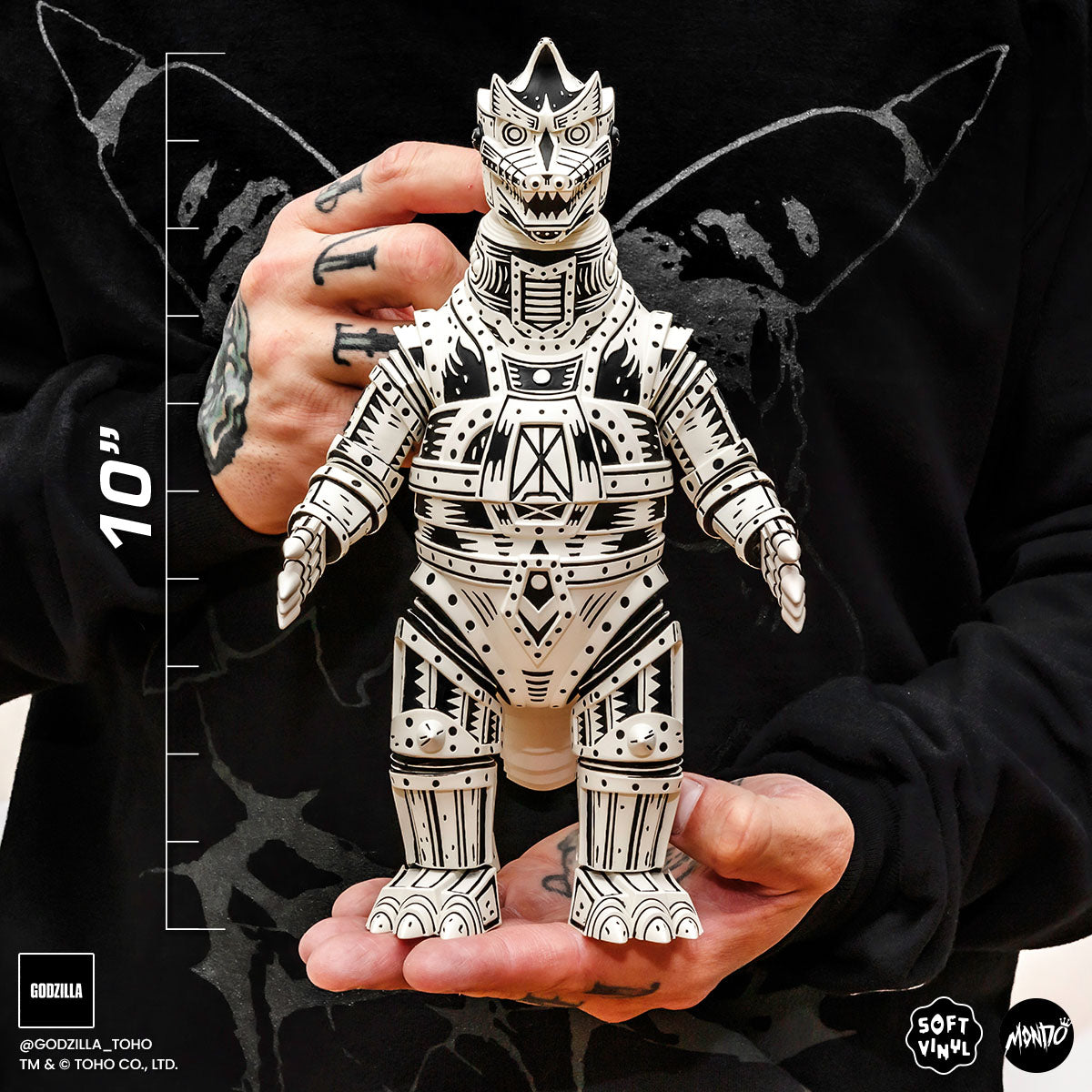 Mechagodzilla (Linocut) - Vinyl Designer Figure by Attack Peter - Linocut Variant Timed Edition
