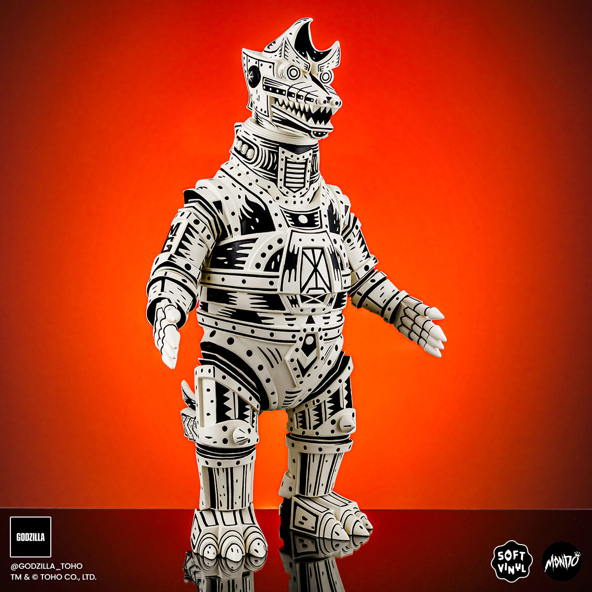 Mechagodzilla (Linocut) - Vinyl Designer Figure by Attack Peter - Linocut Variant Timed Edition