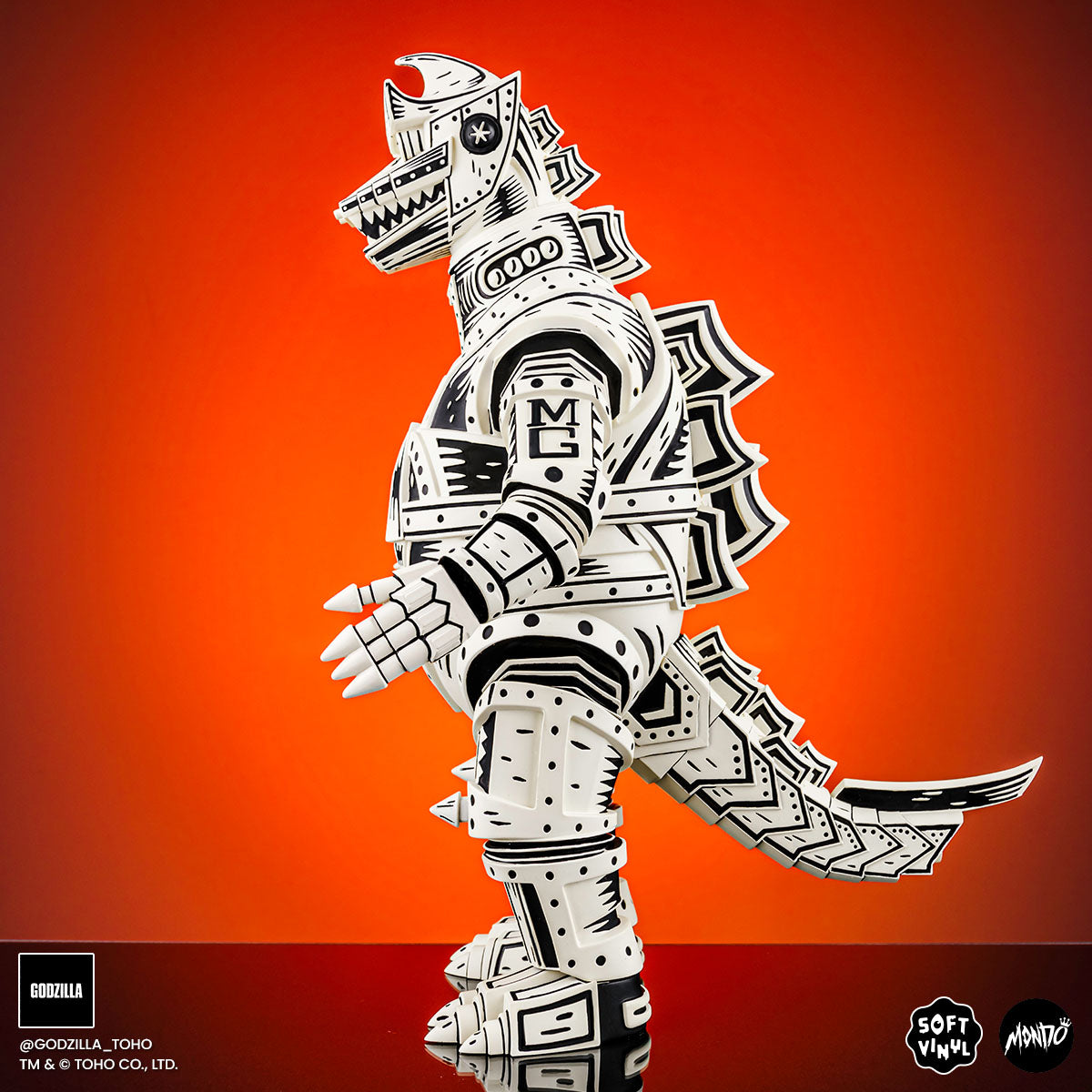Mechagodzilla (Linocut) - Vinyl Designer Figure by Attack Peter - Linocut Variant Timed Edition