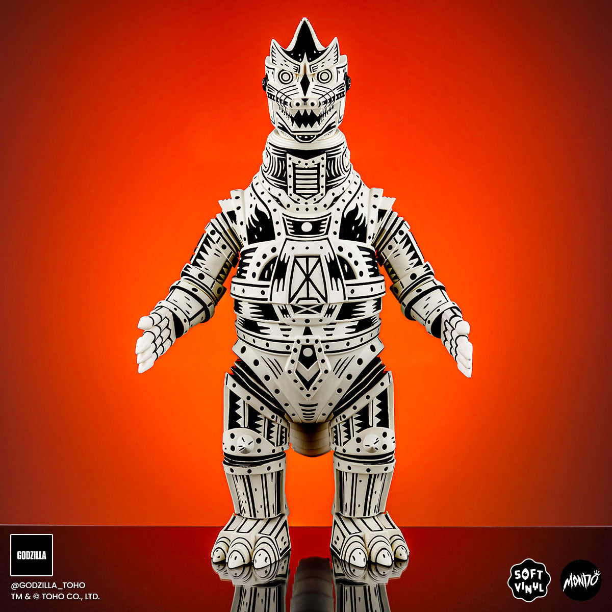 Mechagodzilla (Linocut) - Vinyl Designer Figure by Attack Peter - Linocut Variant Timed Edition