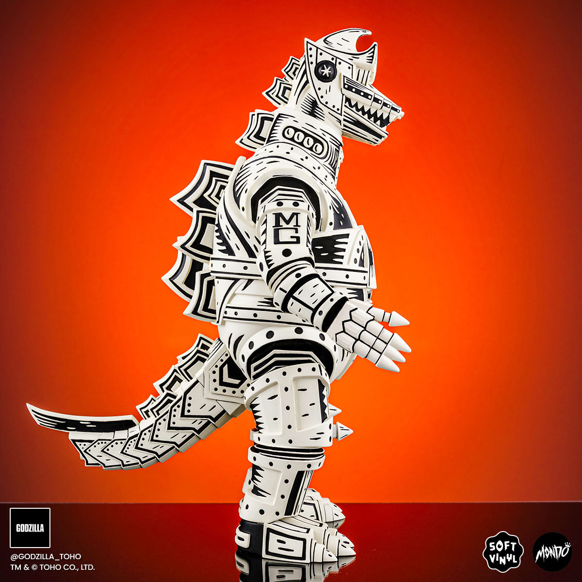 Mechagodzilla (Linocut) - Vinyl Designer Figure by Attack Peter - Linocut Variant Timed Edition