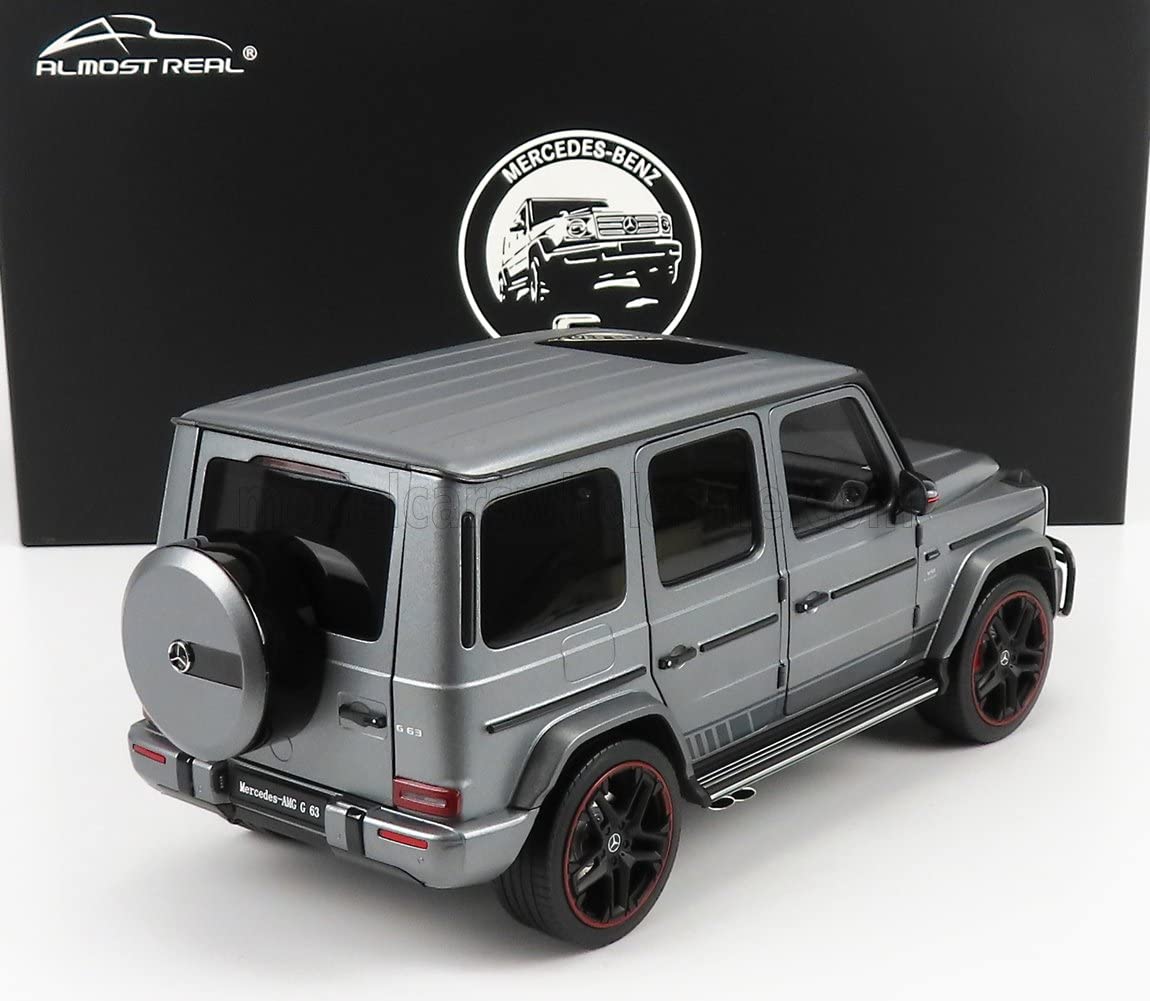 1/18  প্রায়-প্রকৃত মার্সিডিজ বেঞ্জ G63 AMG W463 V8 বিটার্বো 2019 ডিজাইনো গ্রে ALM8