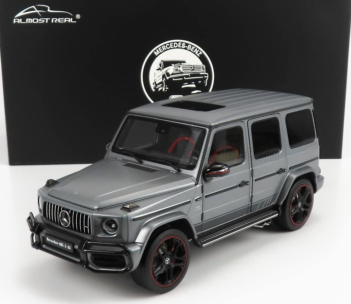 1/18  প্রায়-প্রকৃত মার্সিডিজ বেঞ্জ G63 AMG W463 V8 বিটার্বো 2019 ডিজাইনো গ্রে ALM8
