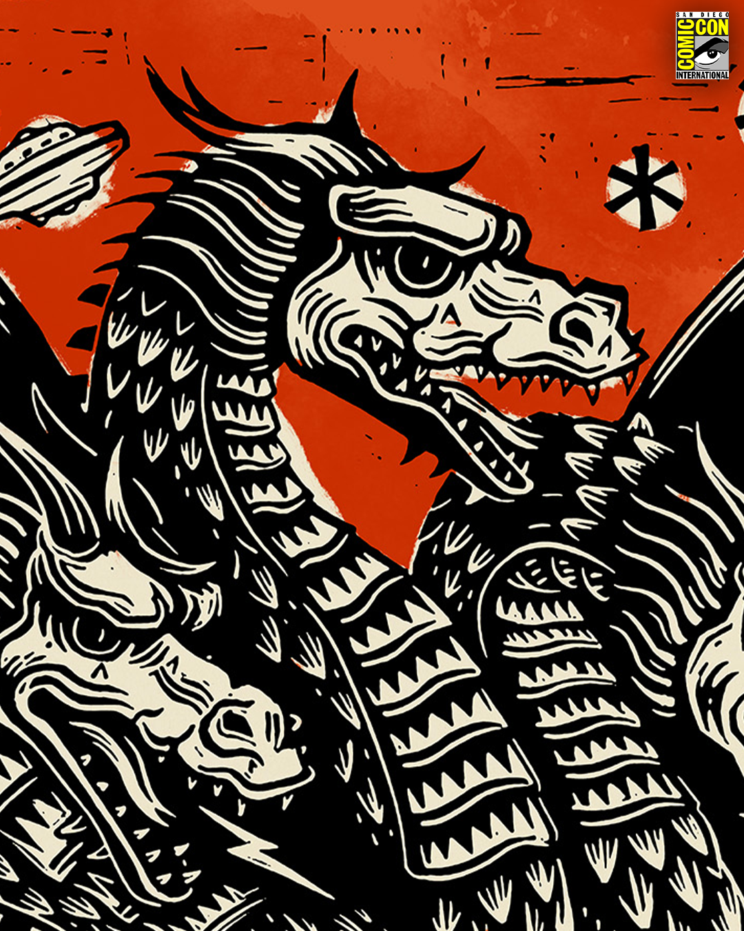 Godzilla and King Ghidorah on Planet X Poster Set