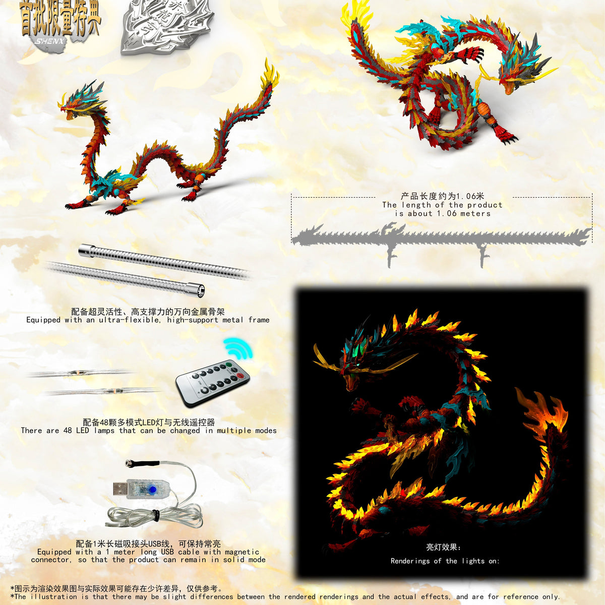 SHENXING TECHNOLOGY ShenXing Series ZL-0001 Red Dragon Plastic Model Kit JAPAN