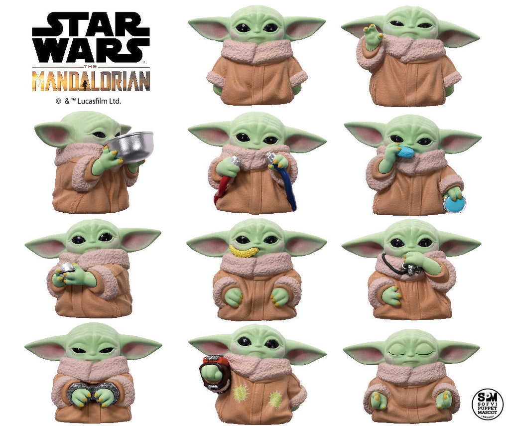 Star Wars Mandalorian Grogu Soft Vinyl Puppet Mascot 11 Pack BOX Figure JAPAN