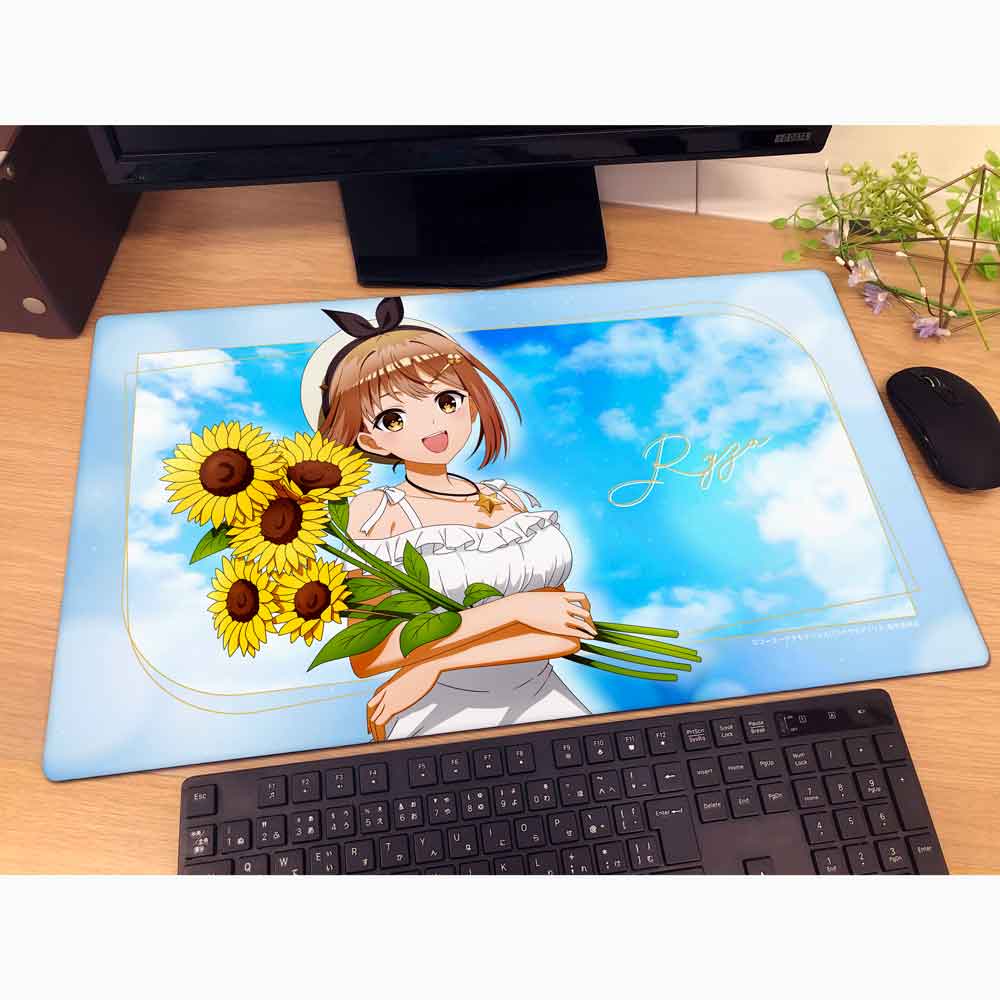 Atelier Ryza Ryza White One-piece Dress New Illustration Rubber Mat JAPAN