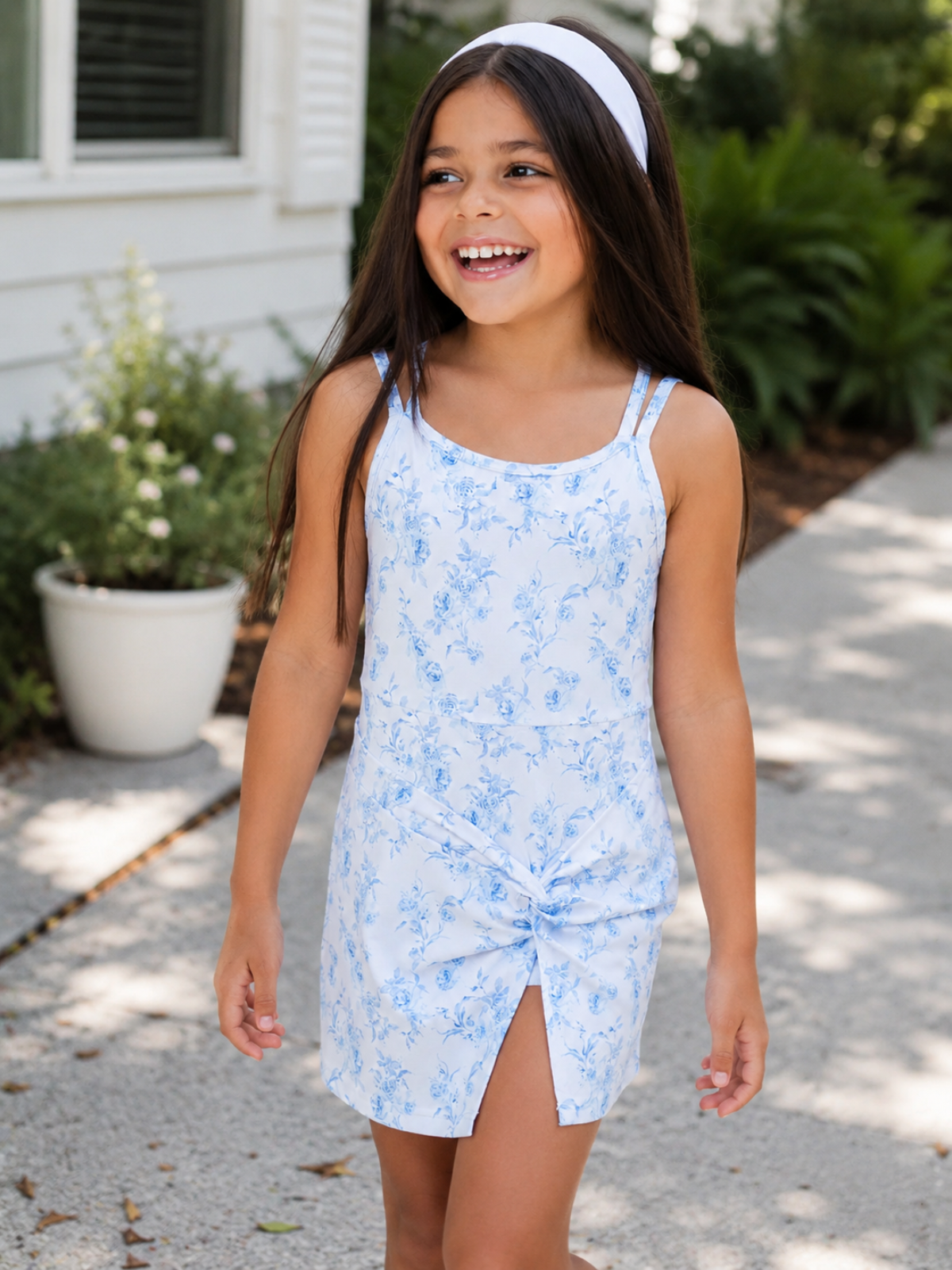 Blue Beauty Floral Active Dress